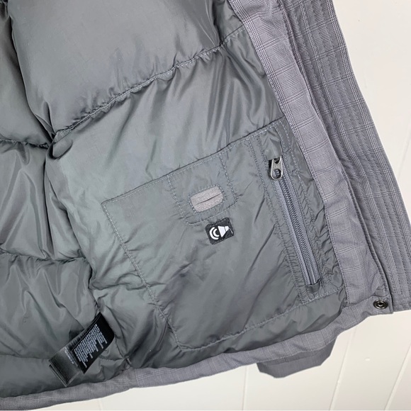 The North Face Full Zip Jacket Hooded Hyvent Goose Down Belt Gray Women’s Medium - Picture 8 of 11